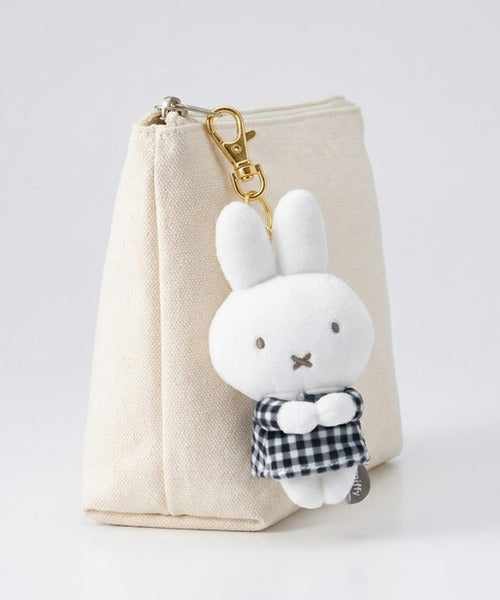 Miffy Chokkorisan Plush Keychain – Gingham Black