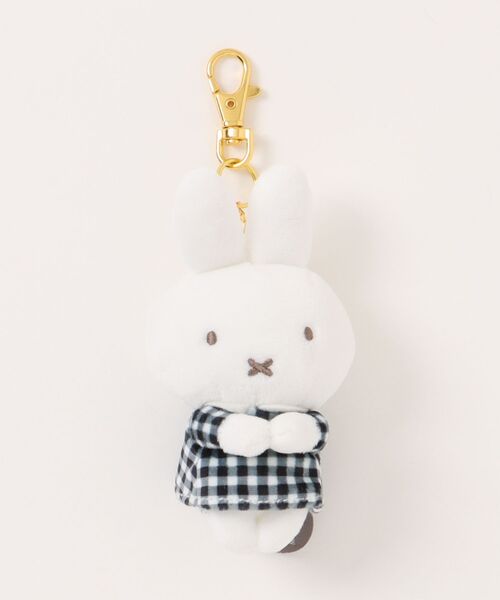 Miffy Chokkorisan Plush Keychain – Gingham Black