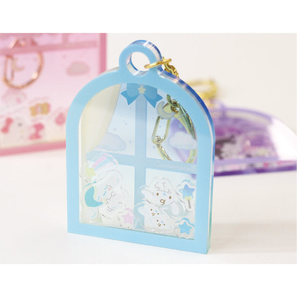 Sanrio Dreamy Window Shaker Keychain | Official Pastel Acrylic Charm