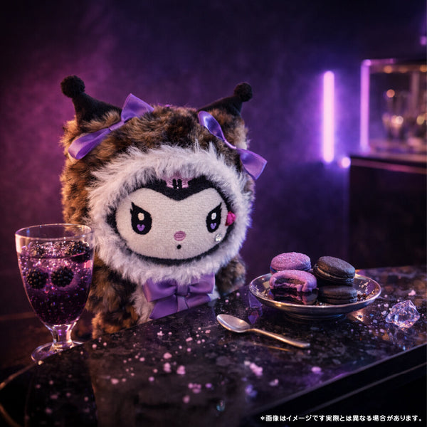 Sanrio Characters Leopard Print Plush Keychain Pouch