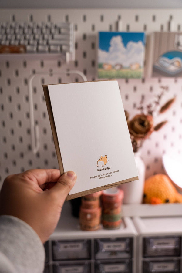 Time to Pawty Corgi Birthday Celebration Congratulations Punny Greeting Card