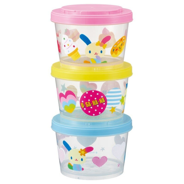 Sanrio Usahana Thin-walled storage container 3-piece set