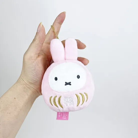 Miffy Pink Lucky Daruma Mascot Plush