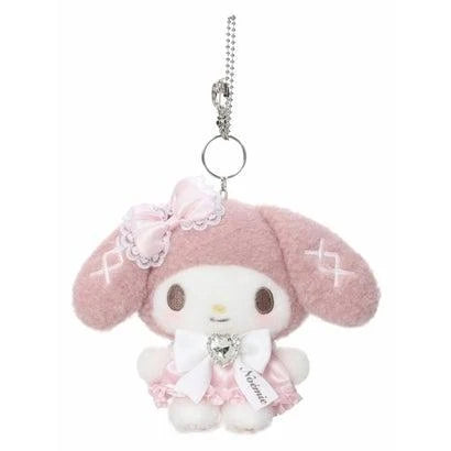 NOEMIE x Sanrio My Melody Rhinestone Ribbon Plush Keychain