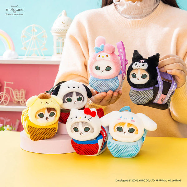 Mofusand x Sanrio Characters Outing Bag with Cat Mascot | Pre-order