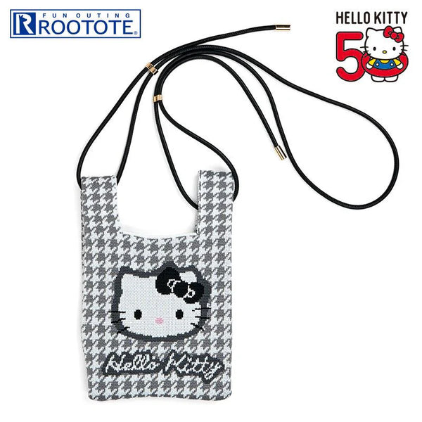 ROOTOTE x Hello Kitty 50th Anniversary Knit Mini Crossbody Pouch