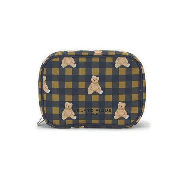 Gelato Pique【HOMME】 Checkered Bear Pattern Pouch