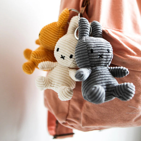 Miffy Bon Ton Toys ECO Corduroy Plush Keychain