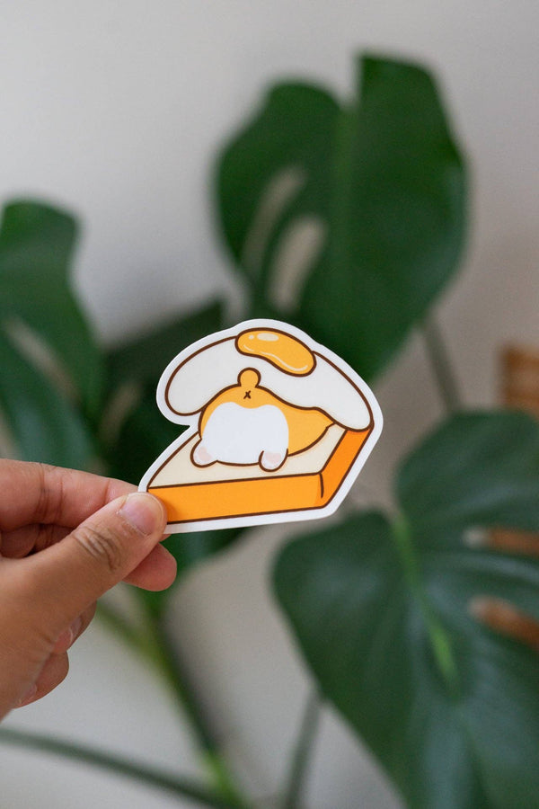 Breakfast Sandwich Egg Bread Corgi Vinyl Sticker