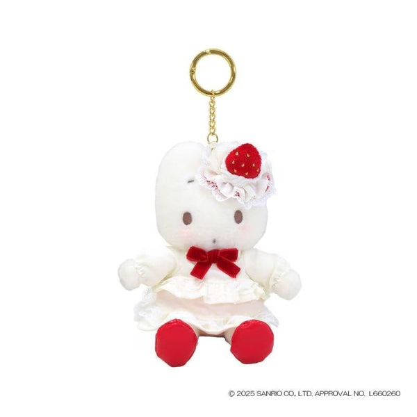 Marron Cream Strawberry Lace Plush Mascot Keychain – Sanrio Japan