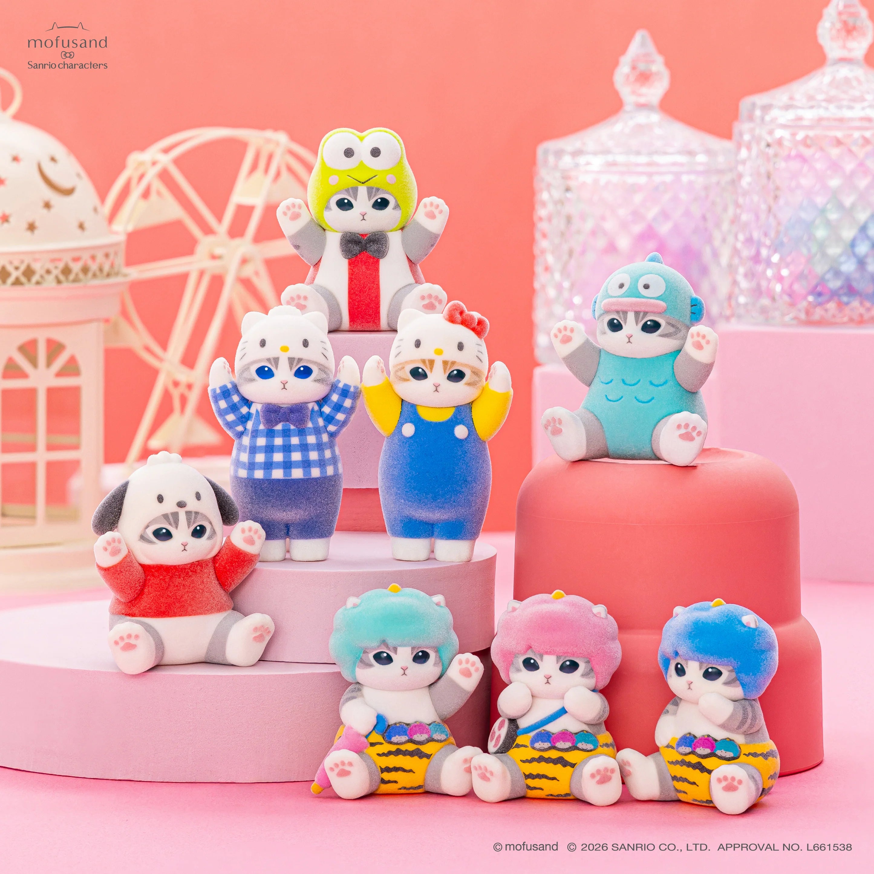 Mofusand x Sanrio Characters Fluffy Flock Figure Blind Box Vol. 1