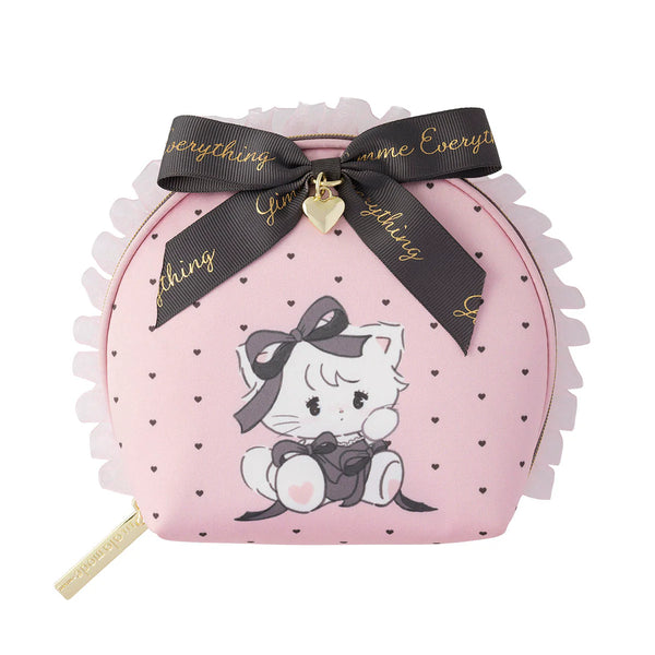 Mikko Illustrations Lil ala mode Ribbon Pouch (Black Style Mousse)