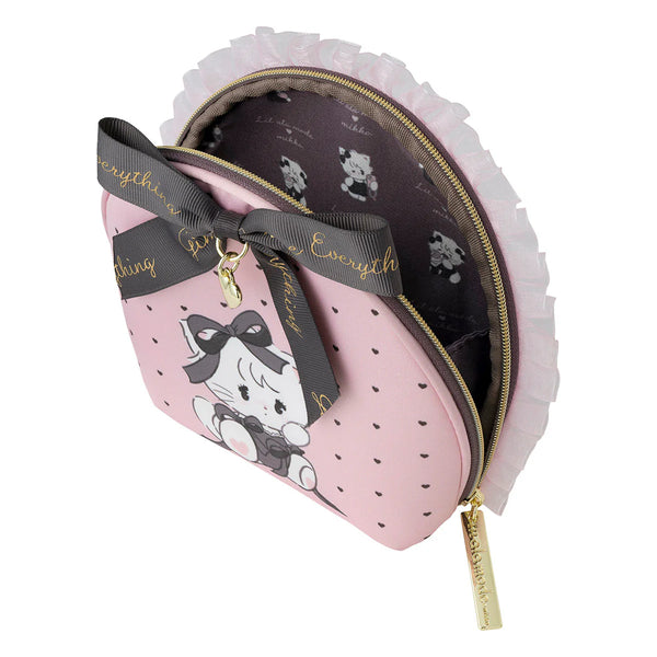 Mikko Illustrations Lil ala mode Ribbon Pouch (Black Style Mousse)
