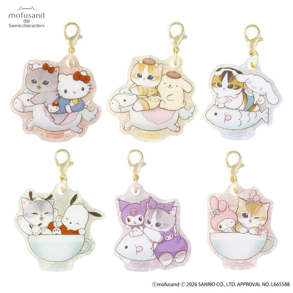 Mofusand x Sanrio Characters Marble Acrylic Trading Charms