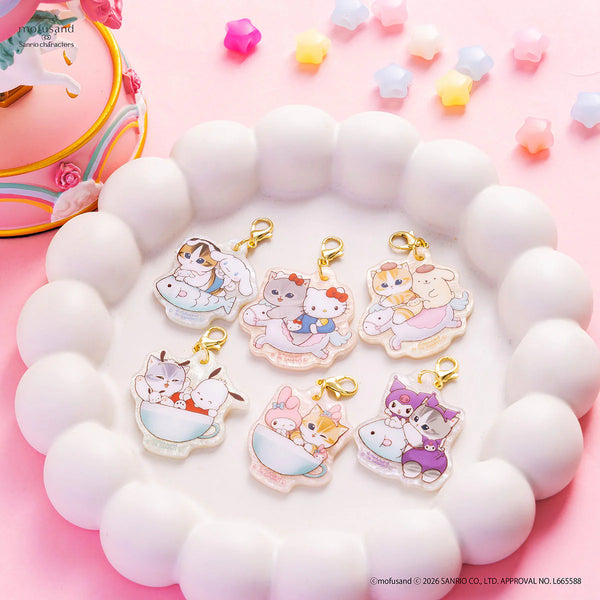 Mofusand x Sanrio Characters Marble Acrylic Trading Charms
