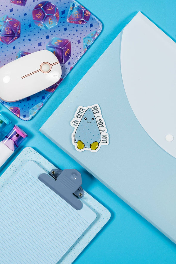 I'm Cool But I Cry A Lot Vinyl Sticker