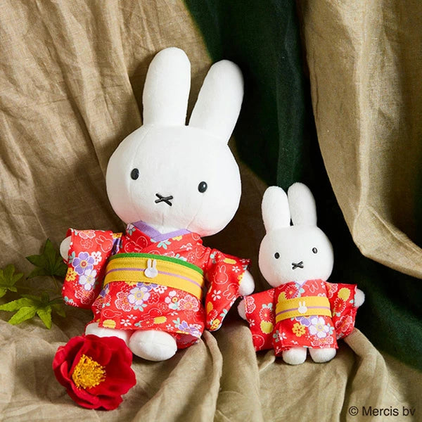Miffy Red Floral Kimono Plush & Mascot Keychain