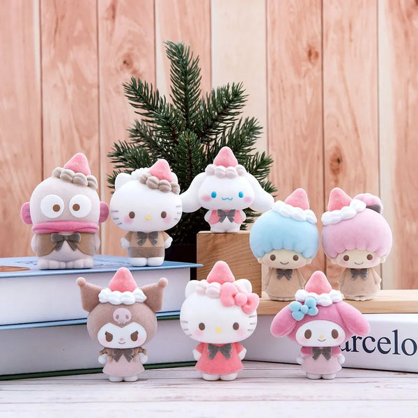 Sanrio Strawberry Series Flocked Figures by Bandai
