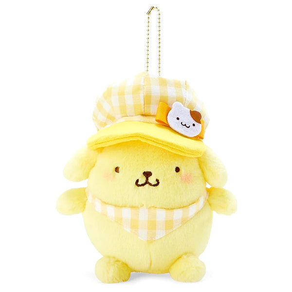 Sanrio Pompomourin Gingham Newsboy Cap Small Plush