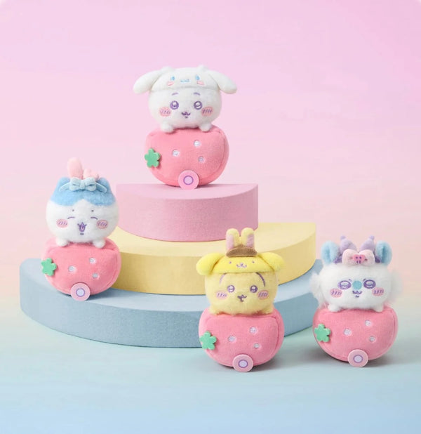 Chiikawa x Sanrio x Miniso Strawberry Plush Mascots