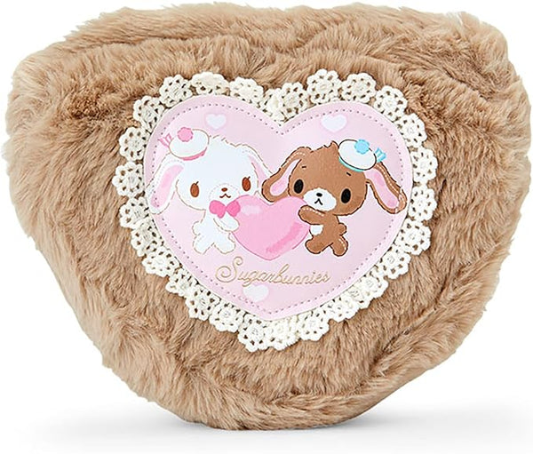 Sanrio Sugarbunnies Fluffy Heart Makeup Pouch