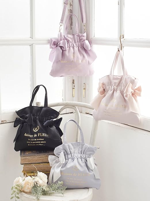 Maison De Fleur Satin Two Way Bag