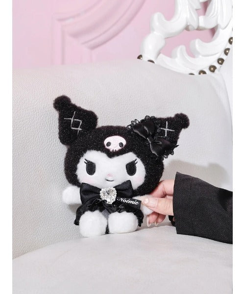 NOEMIE x Sanrio Kuromi Rhinestone Ribbon Plush Keychain