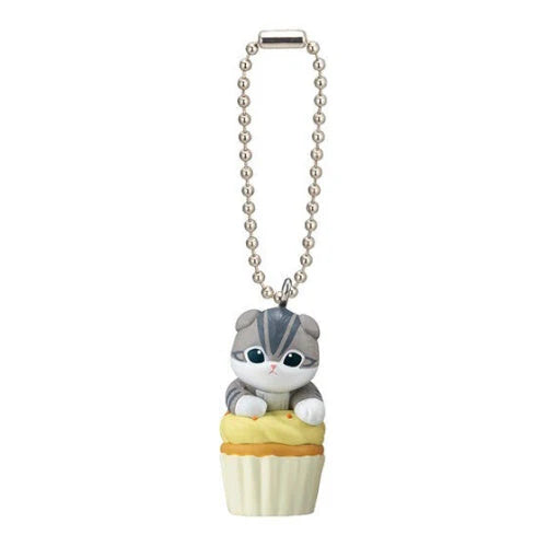 Bandai Mofusand Cupcake Cat Keychain Gashapon