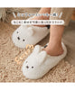 Wearing cute Miffy room shoes with warm fleece material.