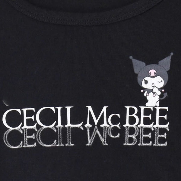 Cecil McBee x Kuromi Black Crop Top