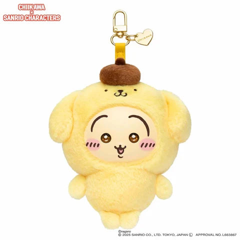 Kiramekko Chiikawa X Sanrio Characters Plush Pendant - Pompompurin
