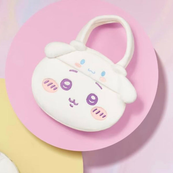 Chiikawa x Sanrio Plush Face Tote Bag