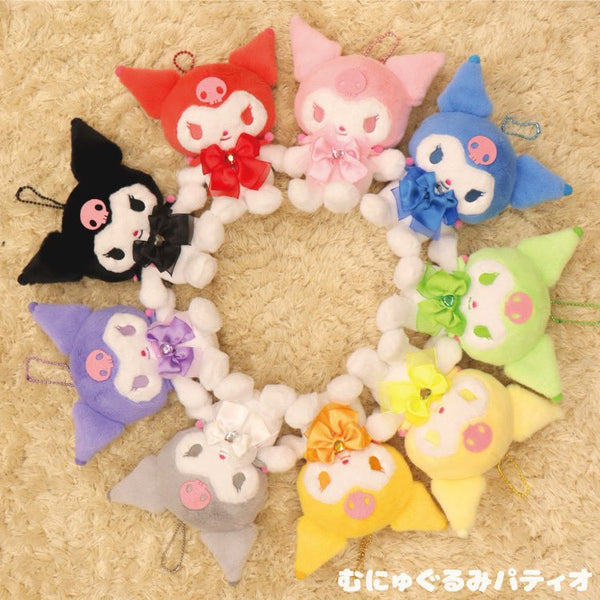 Sanrio Kuromi Colorful Boa Plush Mascot Keychain