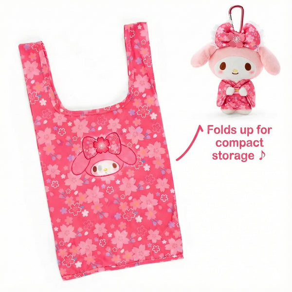 My Melody Sakura Kimono Foldable Carabiner Eco Bag