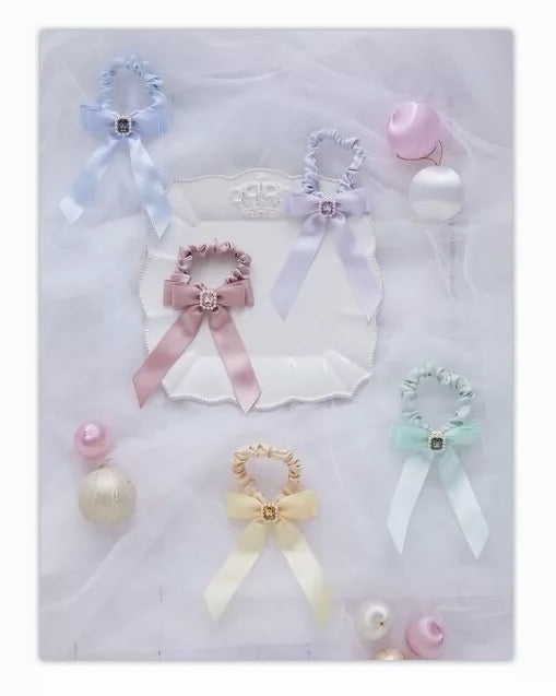 Maison De Fleur Crystal Bow Hair Tie