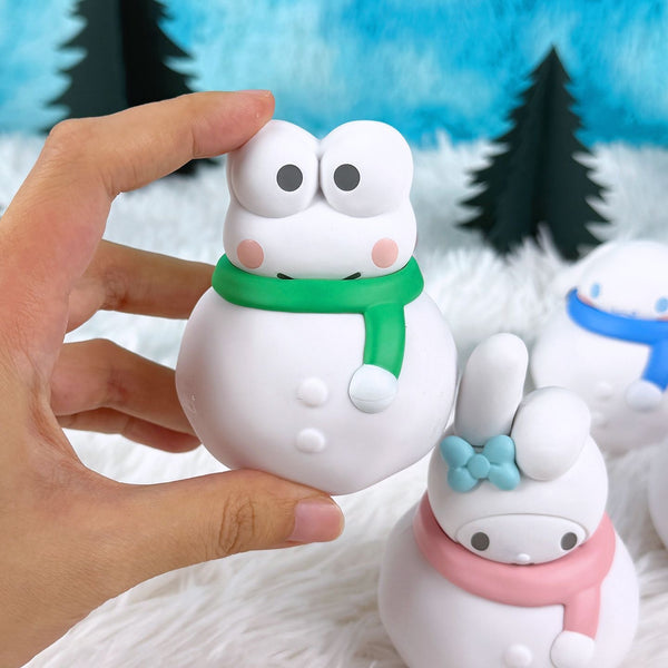 Sanrio Characters Round Snowman Gashapon