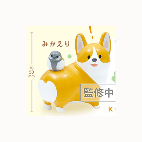 Kogimaruke Corgi & Bird Gashapon Figure