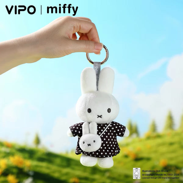 Miffy VIPO Outing Black Dress Plush Pendant