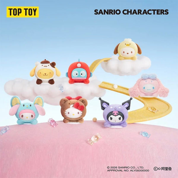 Sanrio Characters Sweet Whispers Stickers Series Plush Charm Blind Box