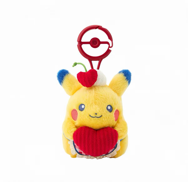 Pikachu Pokemon Center Diner Heart Plush Keychain | Pre-order