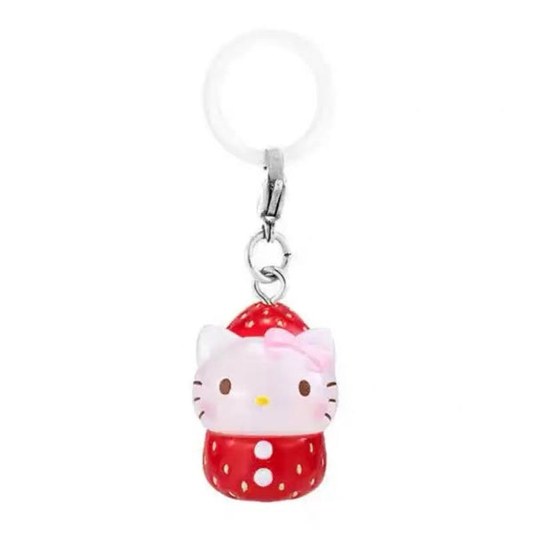 Sanrio Strawberry Outfit Keychain Gashapon