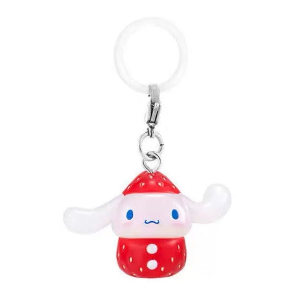 Sanrio Strawberry Outfit Keychain Gashapon