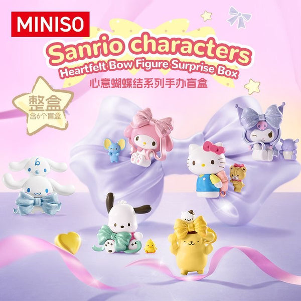 MINISO Sanrio Characters Heartfelt Bow Figure Blind Box