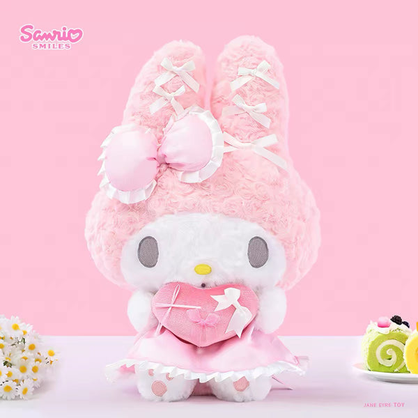 My Melody Pink Ribbon Heart Plush