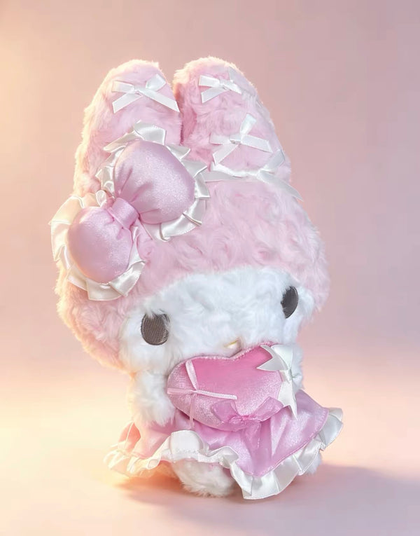 My Melody Pink Ribbon Heart Plush
