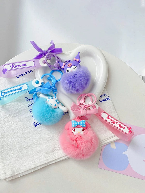Sanrio Pompom Keychain Charm