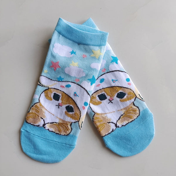 Mofusand x Sanrio Characters Collaboration Crew Socks| Series 2