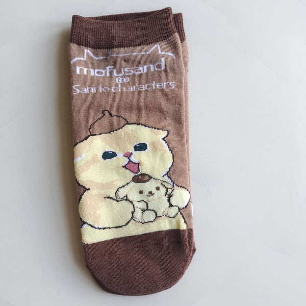 Mofusand x Sanrio Characters Collaboration Crew Socks| Series 2