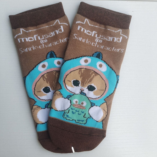 Mofusand x Sanrio Characters Collaboration Crew Socks| Series 2