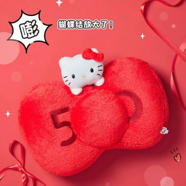 Hello Kitty 50th Anniversary Large Bow Plush